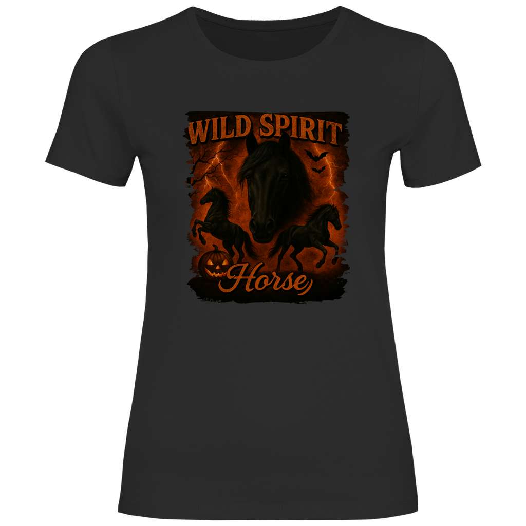 Black & Fire Horse - T-Shirt für Damen