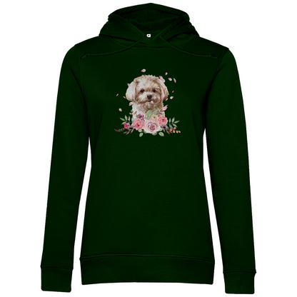 Flower Malteser - Bio-Hoodie für Damen