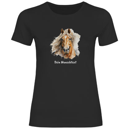 Pferdezeit - T-Shirt für Damen- Dein Wunschtext