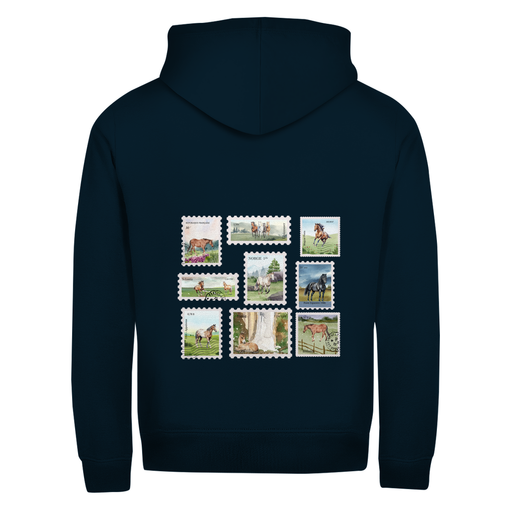 Pferdepost- Zipper-Hoodie Unisex | Rückendruck