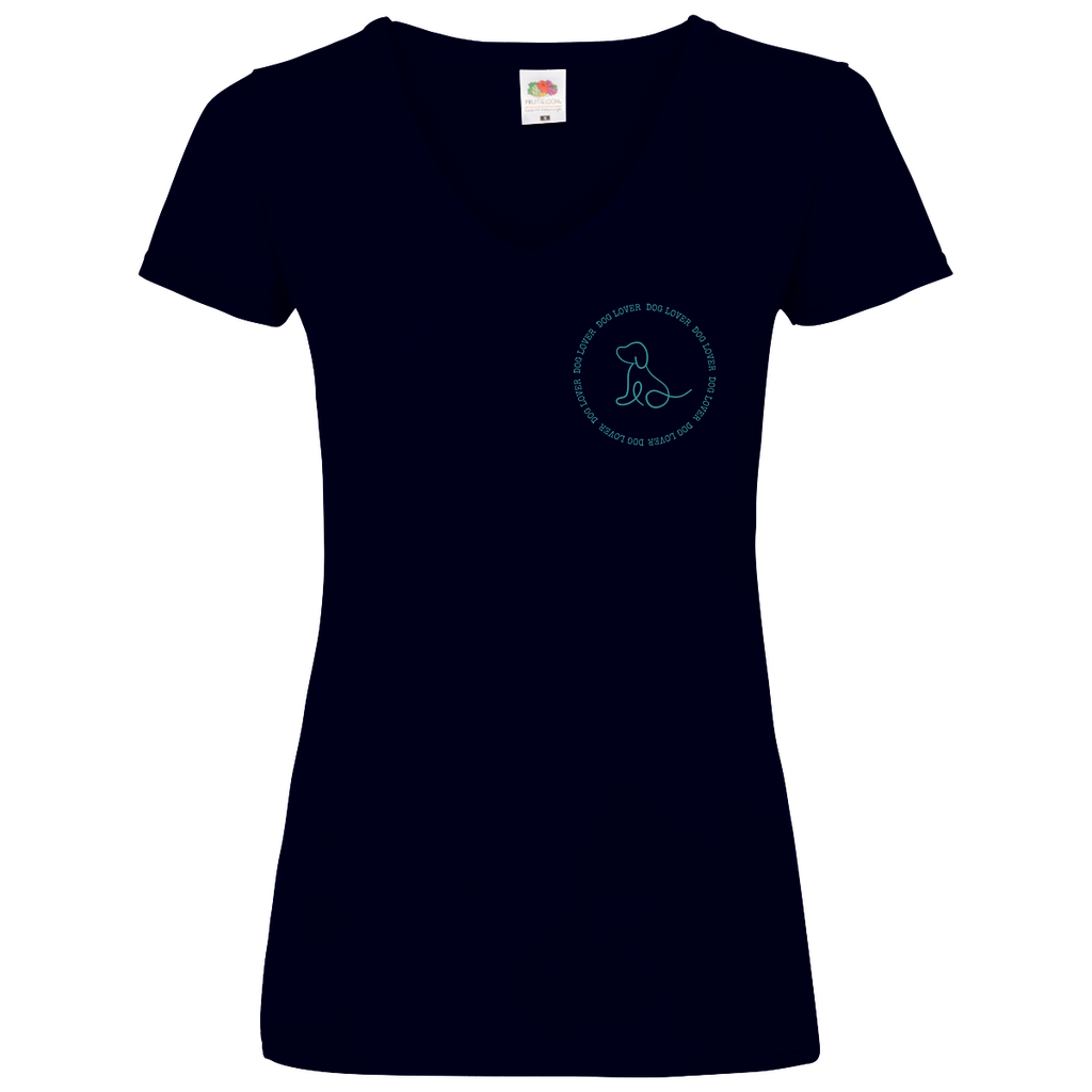 Dog Lover - V-Shirt für Damen