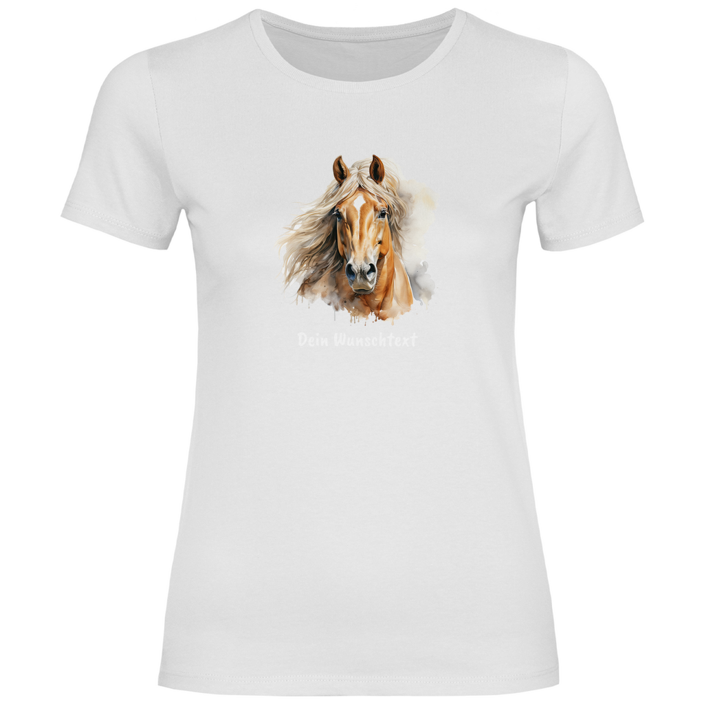 Pferdezeit - T-Shirt für Damen- Dein Wunschtext