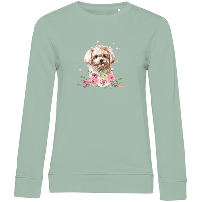 Flower Malteser - Bio-Sweatshirt für Damen