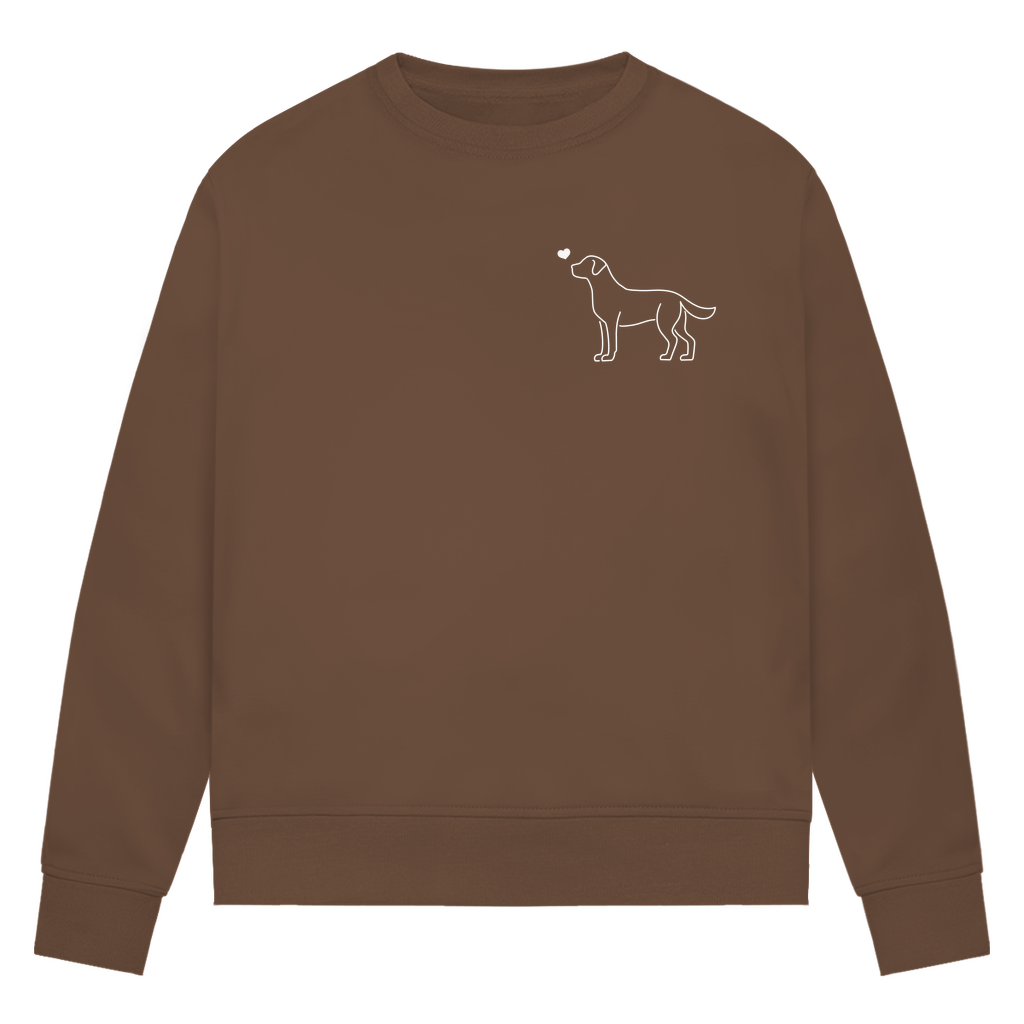 Labrador mit Herz - Bio-Sweatshirt für Damen
