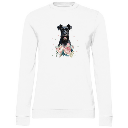 Flower Schnauzer - Sweatshirt für Damen