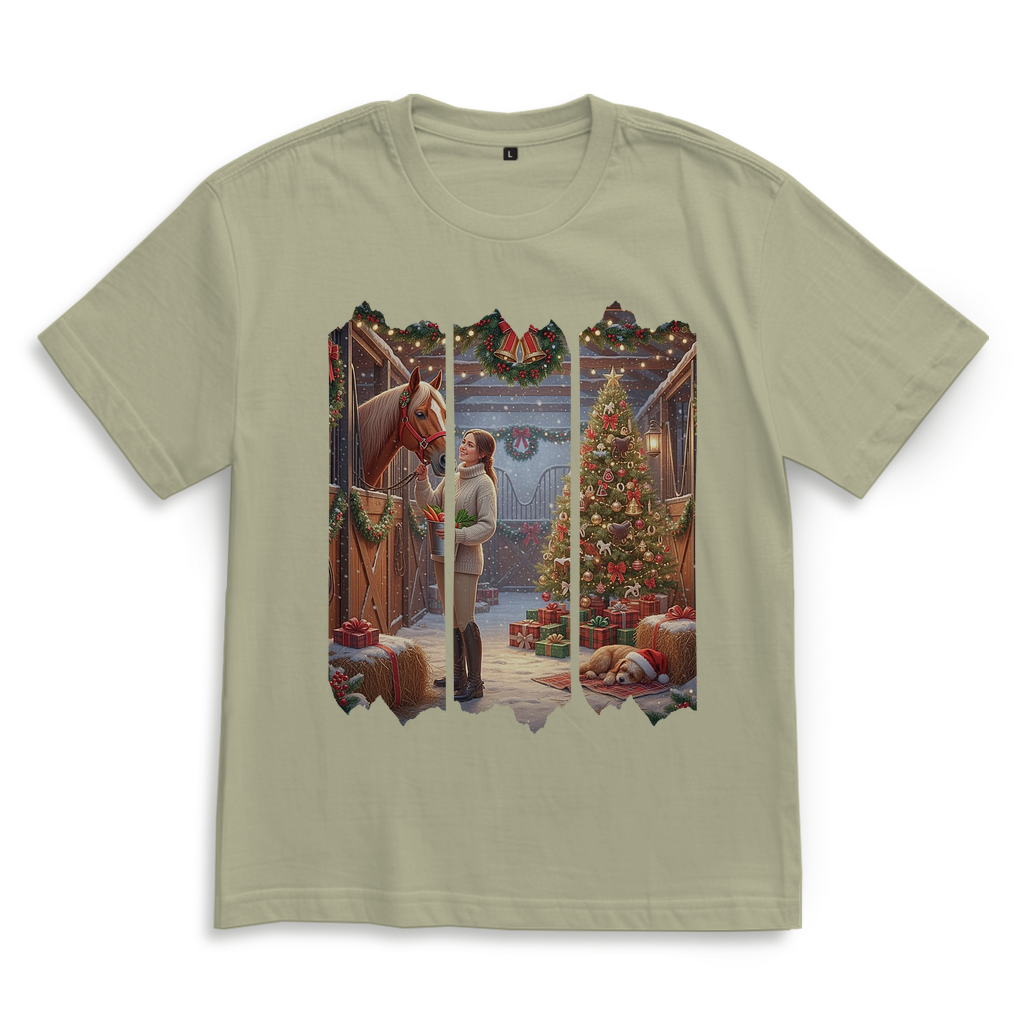 Weihnachtszauber im Stall - Oversize T-Shirt Unisex