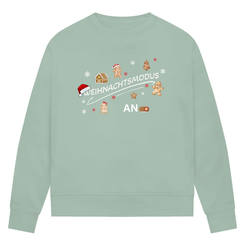 Weihnachtsmodus - Bio-Sweatshirt für Damen