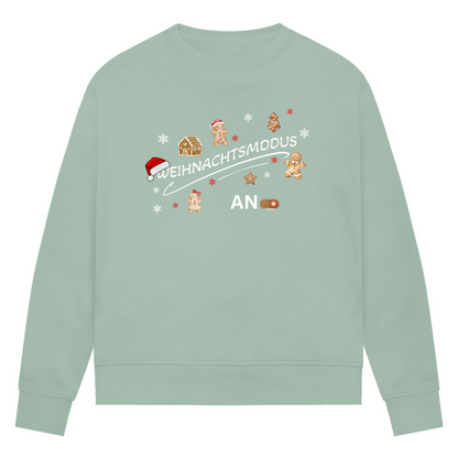 Weihnachtsmodus - Bio-Sweatshirt für Damen