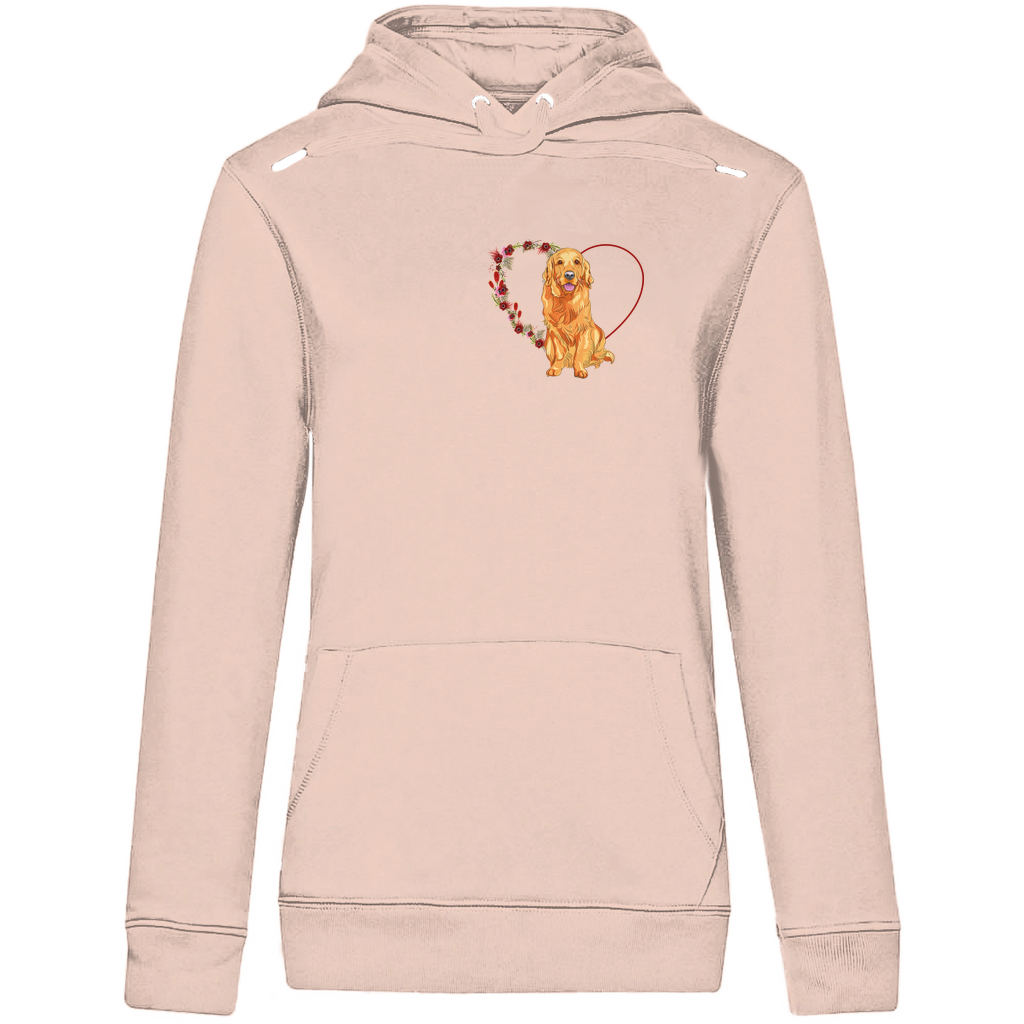 Blumenherz - Bio-Hoodie für Damen