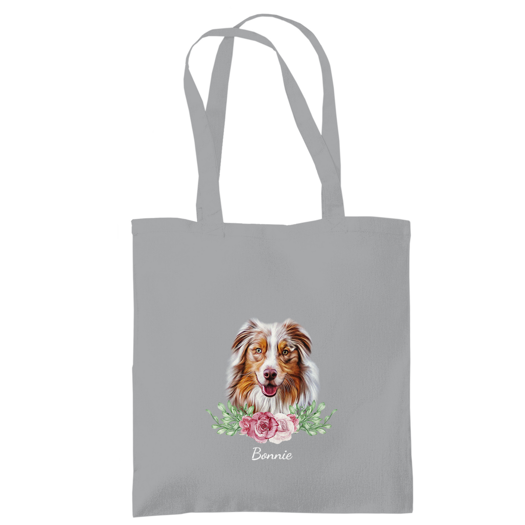 Flower Australian Shepherd - Tragetasche-Dein Wunschtext