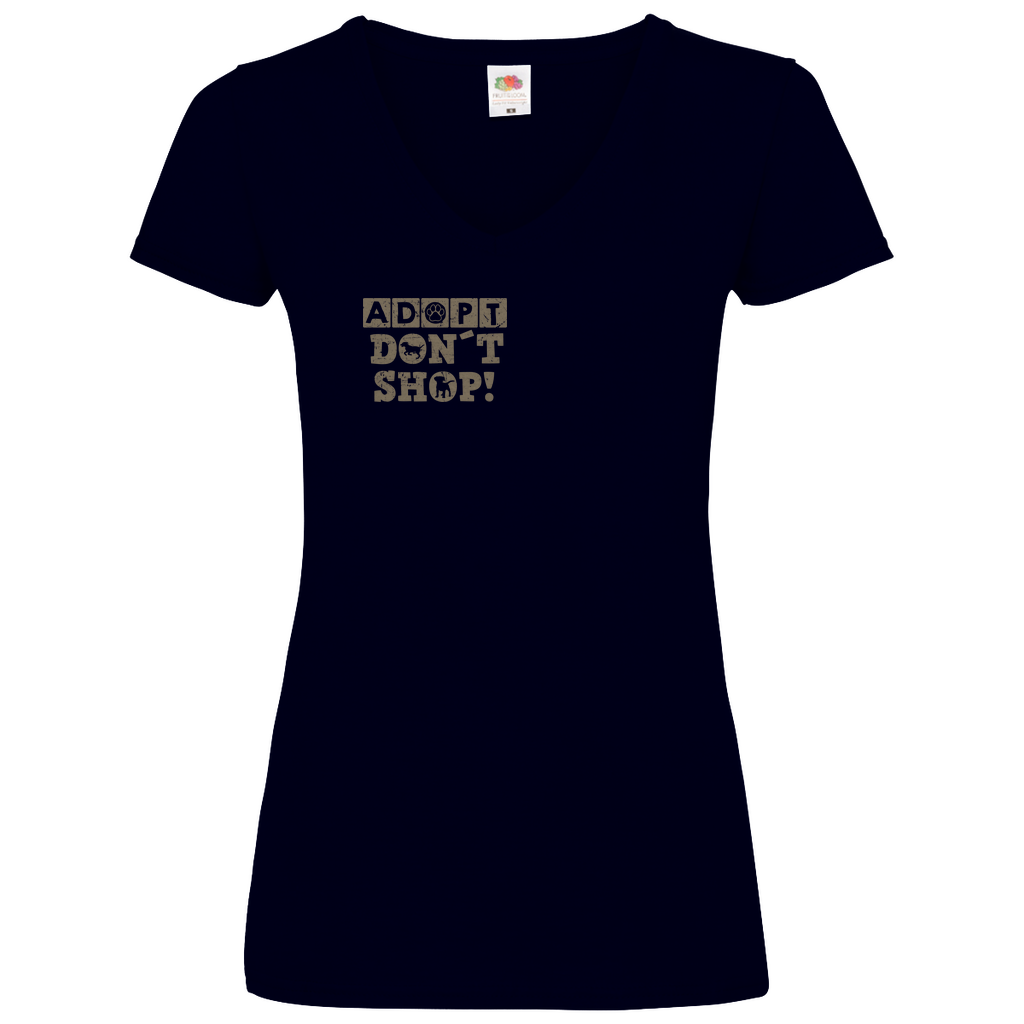 Strays of Streets Adopt Don´t Shop V-Shirt für Frauen