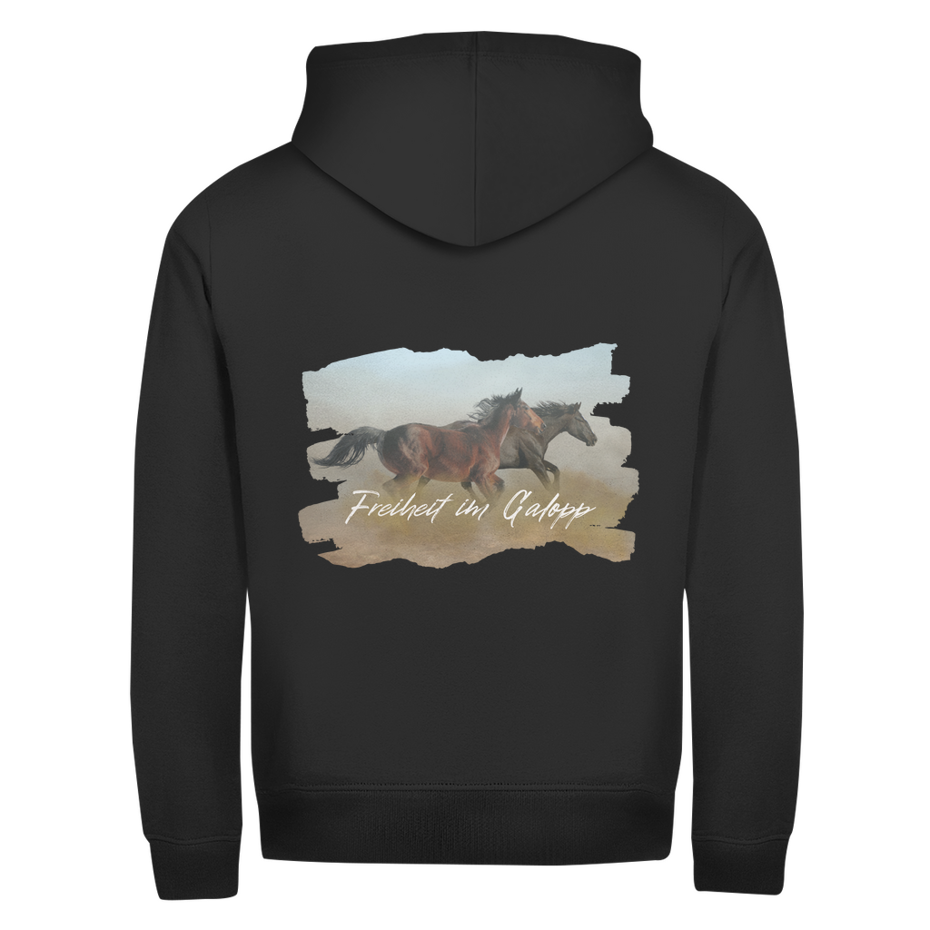 Freiheit im Galopp- Zipper-Hoodie Unisex