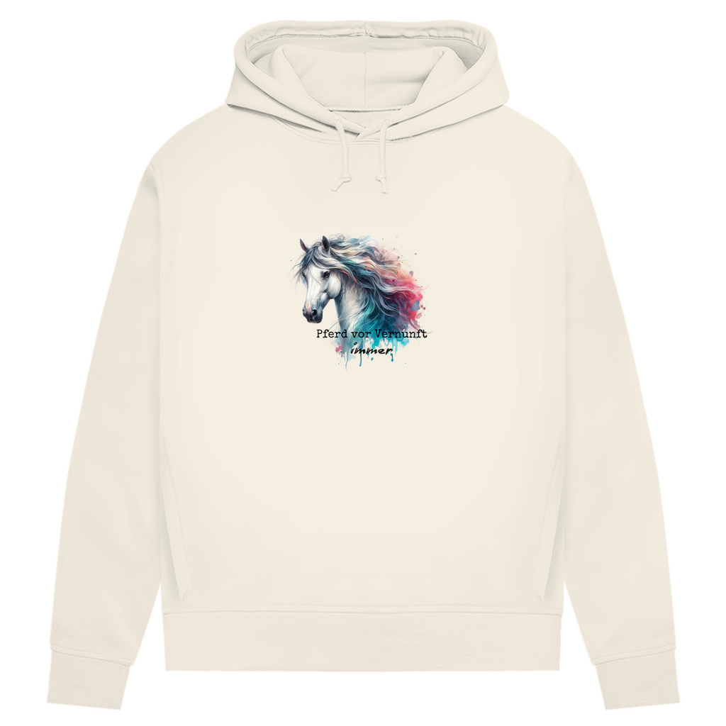 Pferd vor Vernunft - Bio-Hoodie für Damen