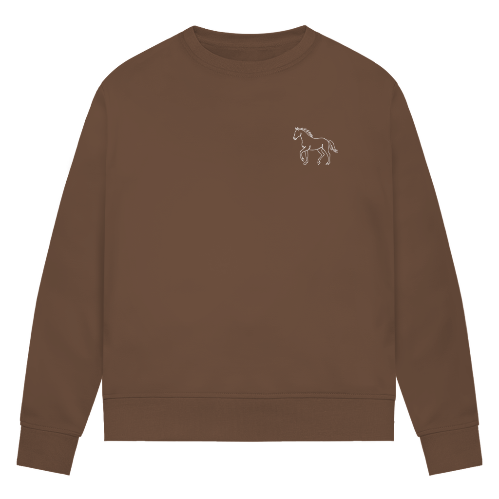 Anmut in Bewegung - Bio-Sweatshirt für Damen |Brustmotiv