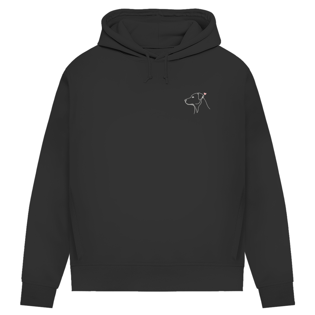 Treues Herz - Bio-Hoodie für Damen |Brustmotiv