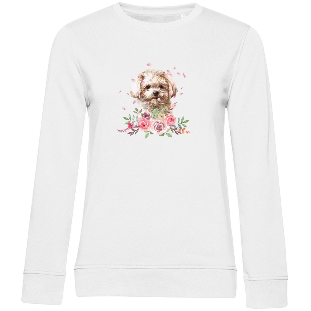 Flower Malteser - Bio-Sweatshirt für Damen