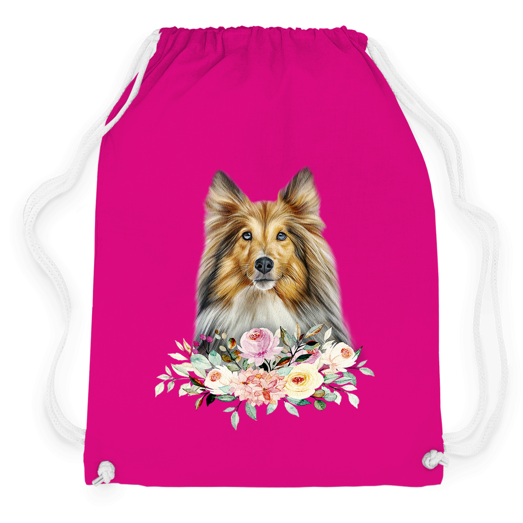 Flower Sheltie - Turnbeutel