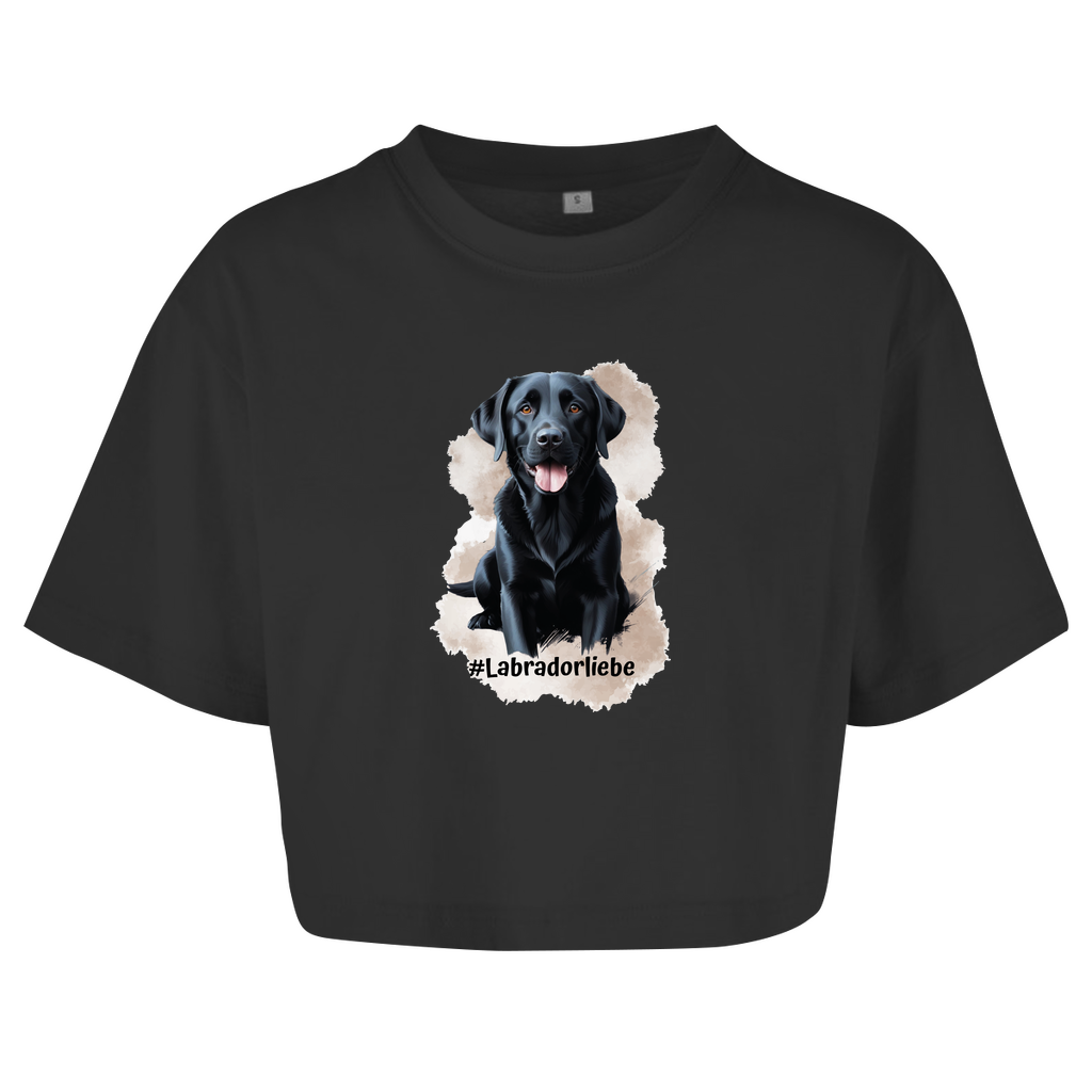 Labradorliebe - Oversize Crop Top für Damen