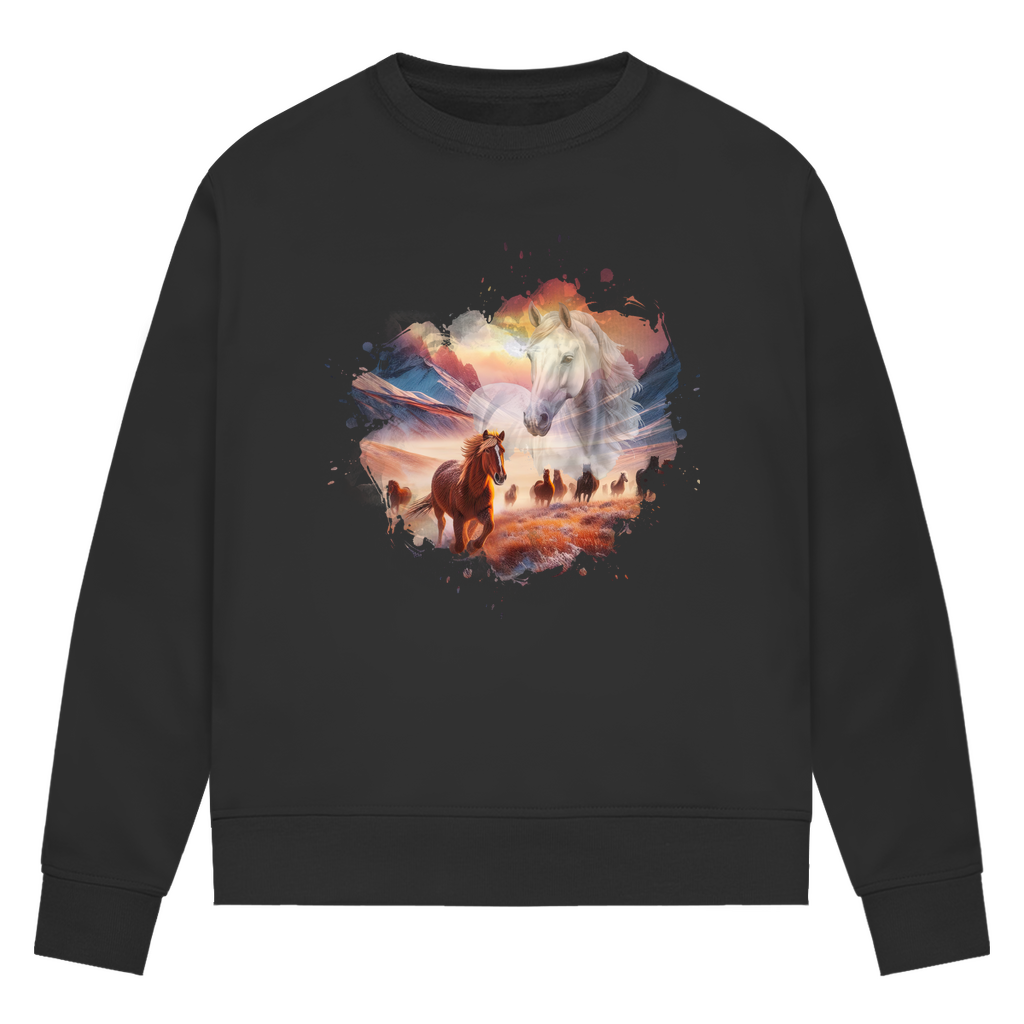 Liebe zu Pferden - Bio-Sweatshirt für Damen