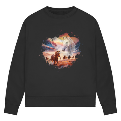 Liebe zu Pferden - Bio-Sweatshirt für Damen