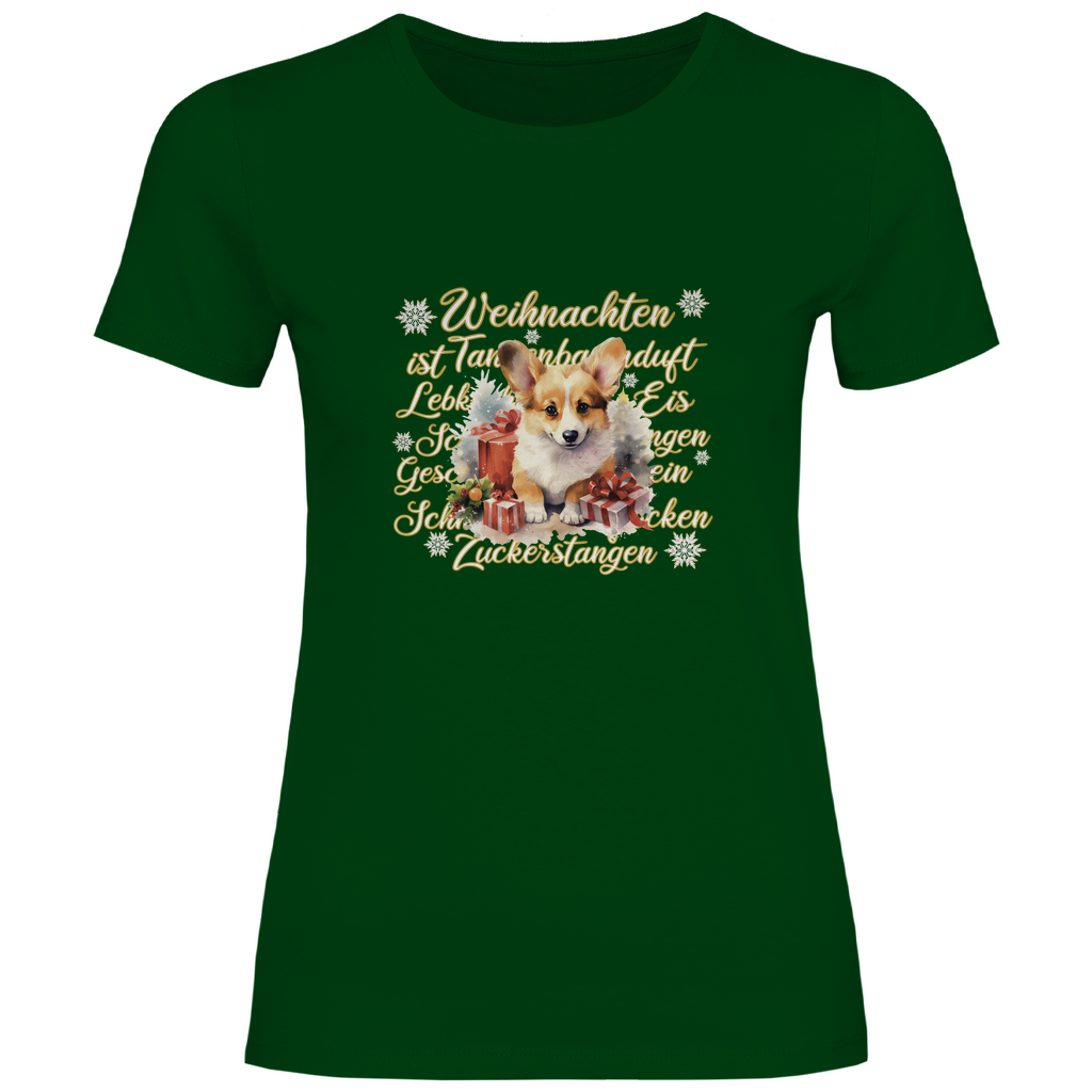 Weihnachten ist...  Corgi - T-Shirt für Damen-Weihnachten