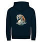 Glück beginnt im Stall - Zipper-Hoodie Unisex | Rückendruck