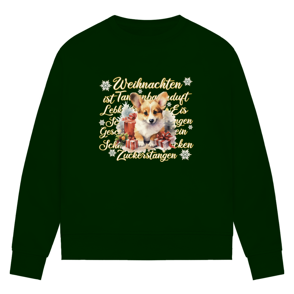 Weihnachten ist... Corgi - Bio-Sweatshirt für Damen