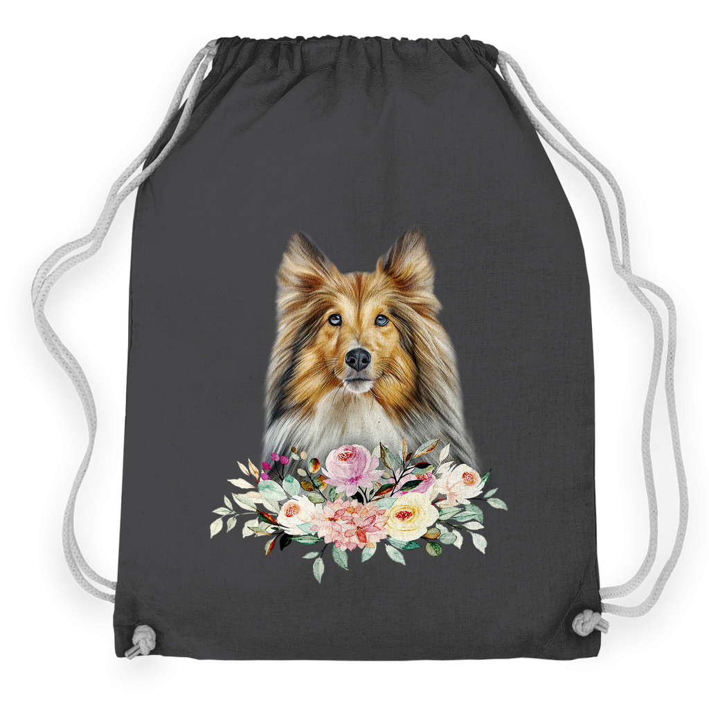 Flower Sheltie - Turnbeutel