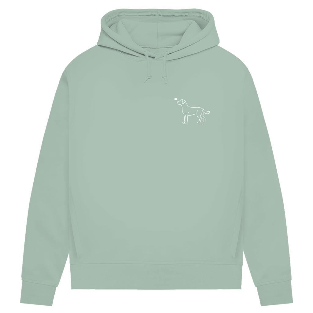 Labrador mit Herz - Bio-Hoodie für Damen