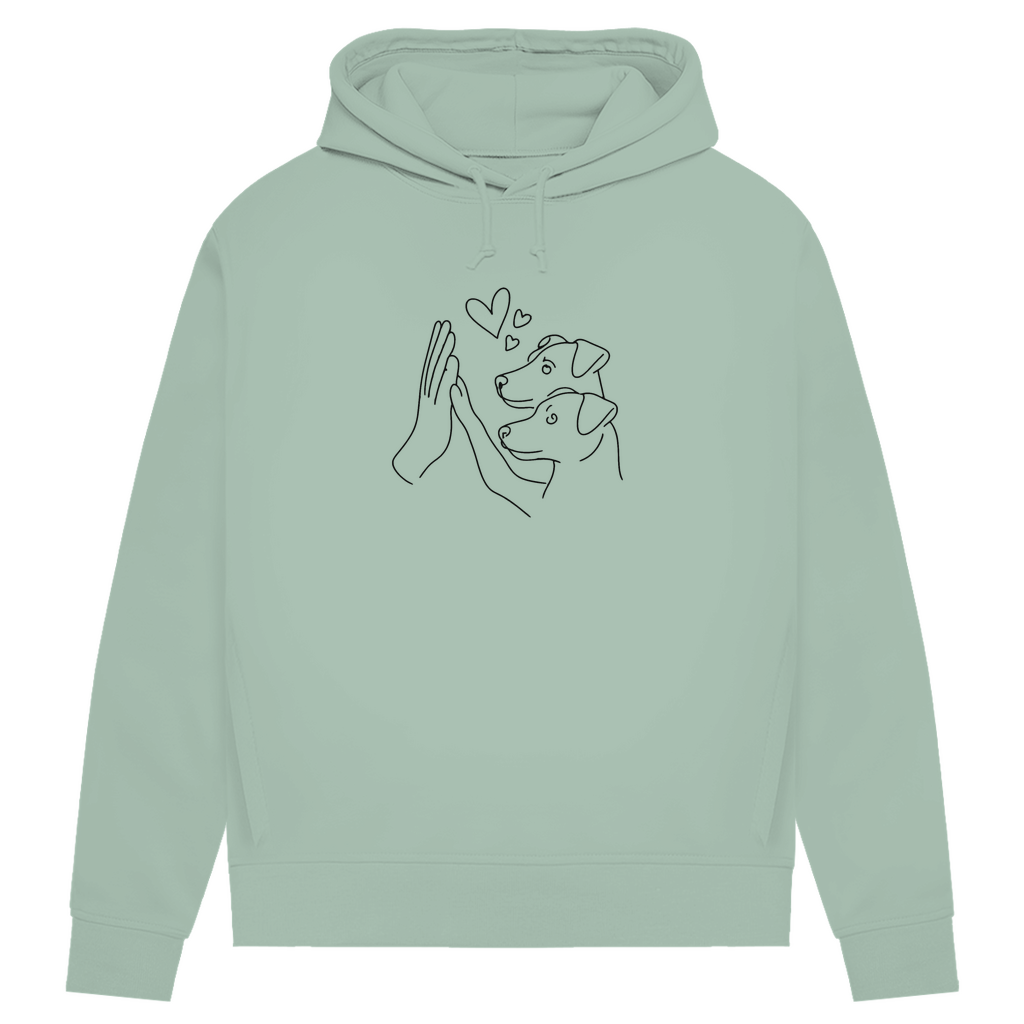 Doppeltes Glück - Bio-Hoodie für Damen