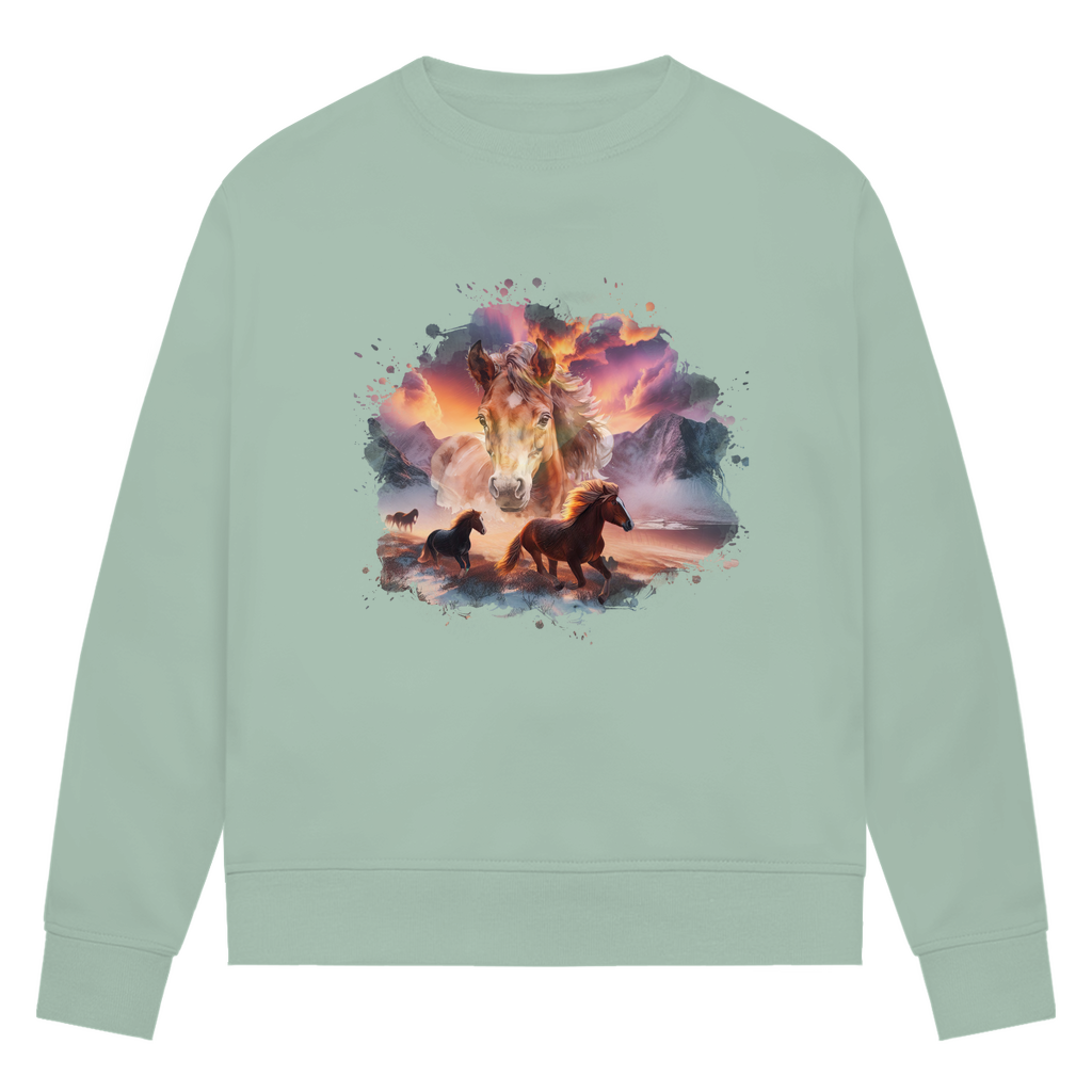 Magie der Pferde - Bio-Sweatshirt für Damen