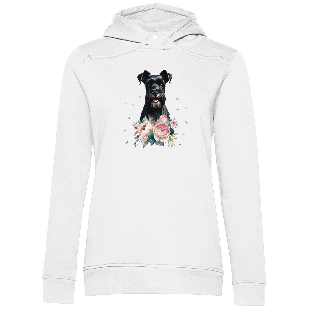 Flower Schnauzer - Bio-Hoodie für Damen