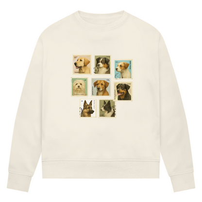 Briefmarken - Bio-Sweatshirt für Damen