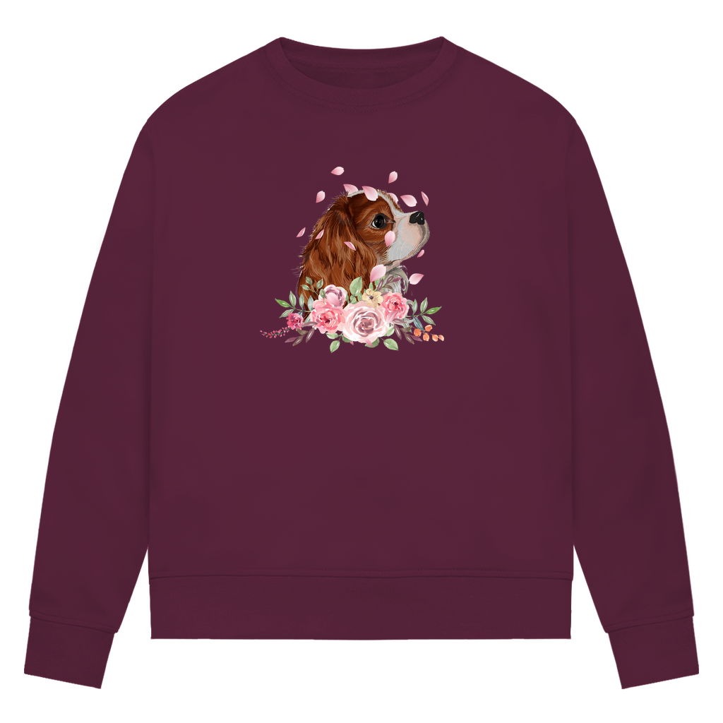 Flower Cavalier King Charles - Bio-Sweatshirt für Damen