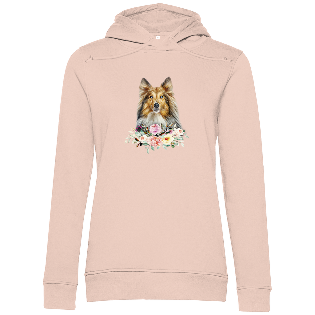 Flower Sheltie - Bio-Hoodie für Damen