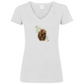 Flower Cocker Spaniel - V-Shirt für Damen