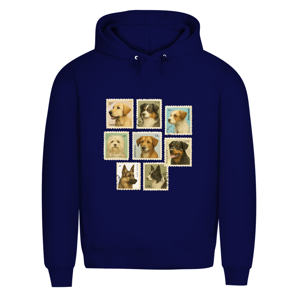 Briefmarken - Bio-Hoodie für Herren