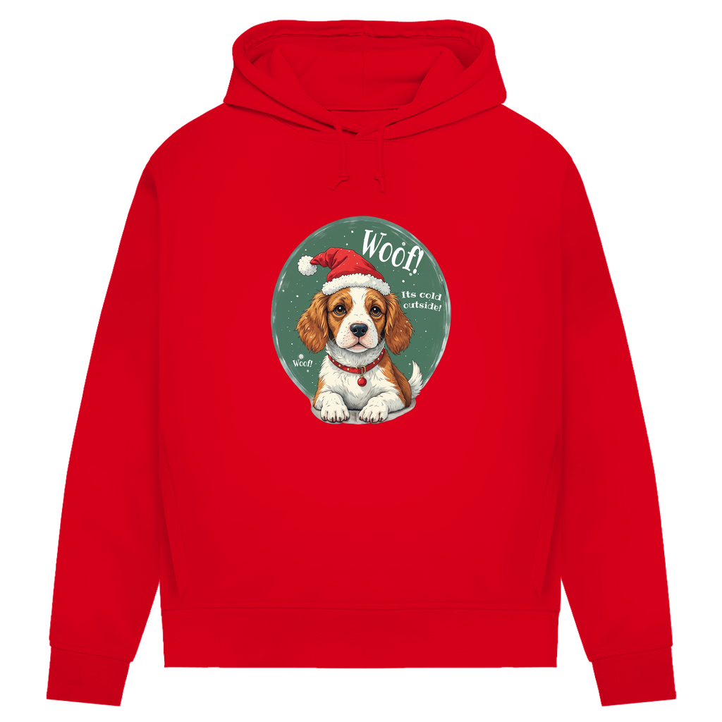Wuff und Weihnachten - Bio-Hoodie für Damen