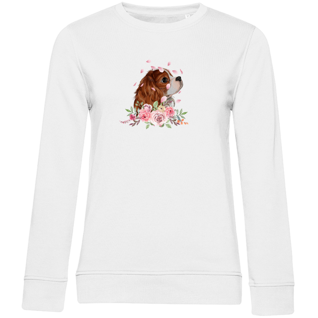 Flower Cavalier King Charles - Bio-Sweatshirt für Damen