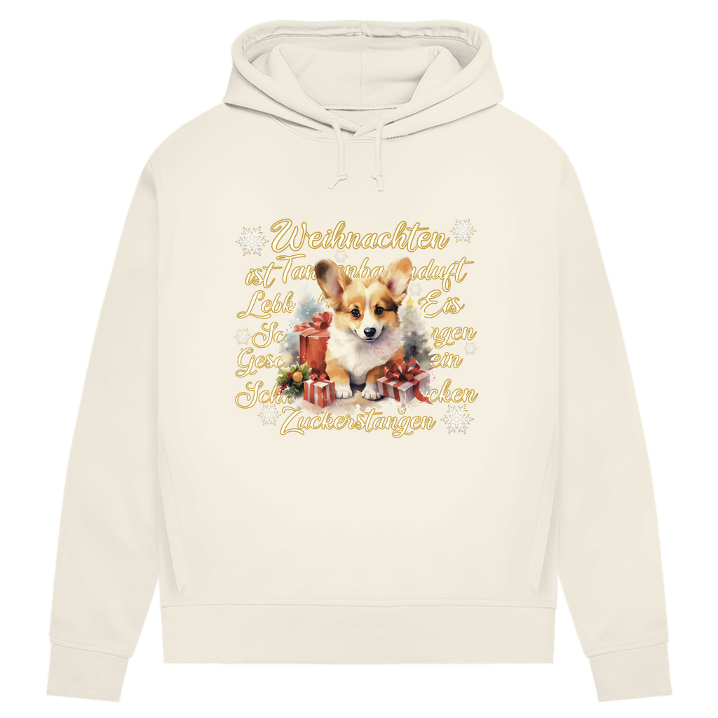 Weihnachten ist... Corgi - Bio-Hoodie für Damen