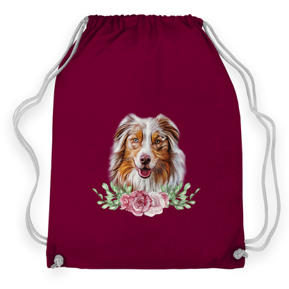 Flower Australian Shepherd - Turnbeutel