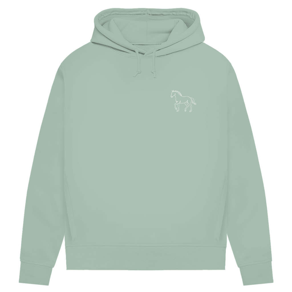 Anmut in Bewegung - Bio-Hoodie für Damen |Brustmotiv