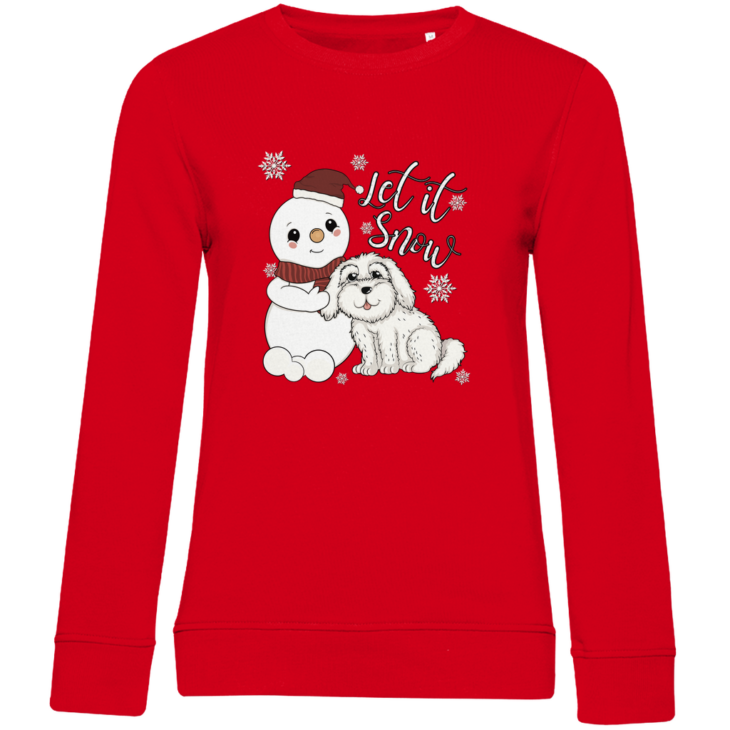 Let it snow - Bio-Sweatshirt für Damen-Weihnachten