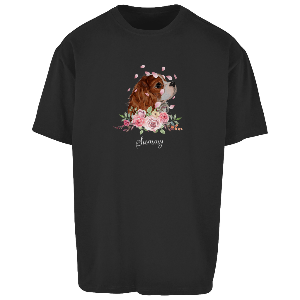 Flower Dog - Oversize T-Shirt Unisex - Dein Wunschtext