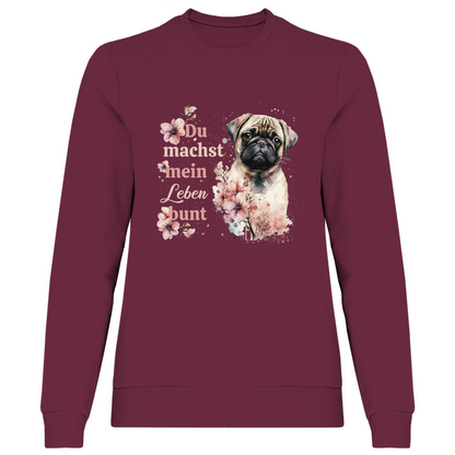 Pastell Mops - Sweatshirt für Damen