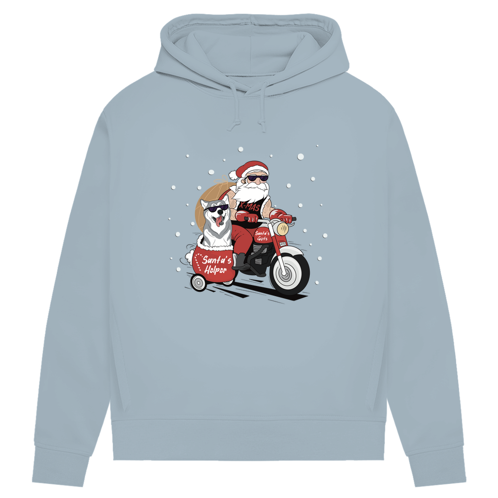 Biker Santa- Bio-Hoodie für Damen