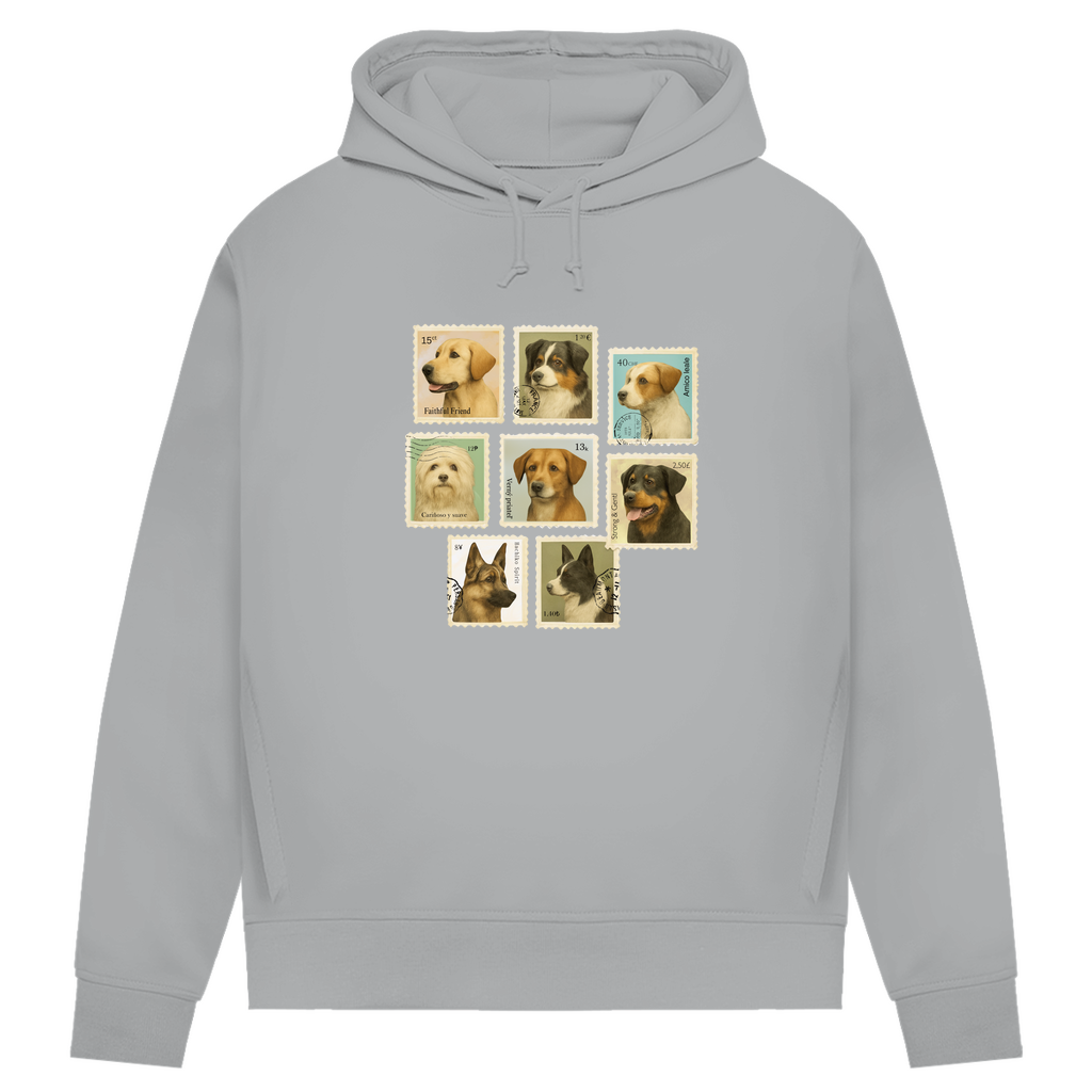 Briefmarken - Bio-Hoodie für Damen