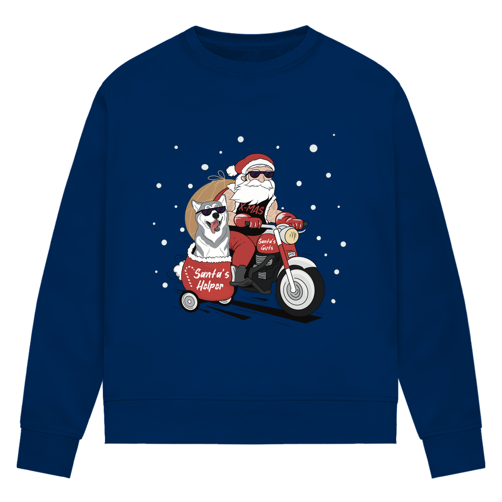 Biker Santa - Bio-Sweatshirt für Damen