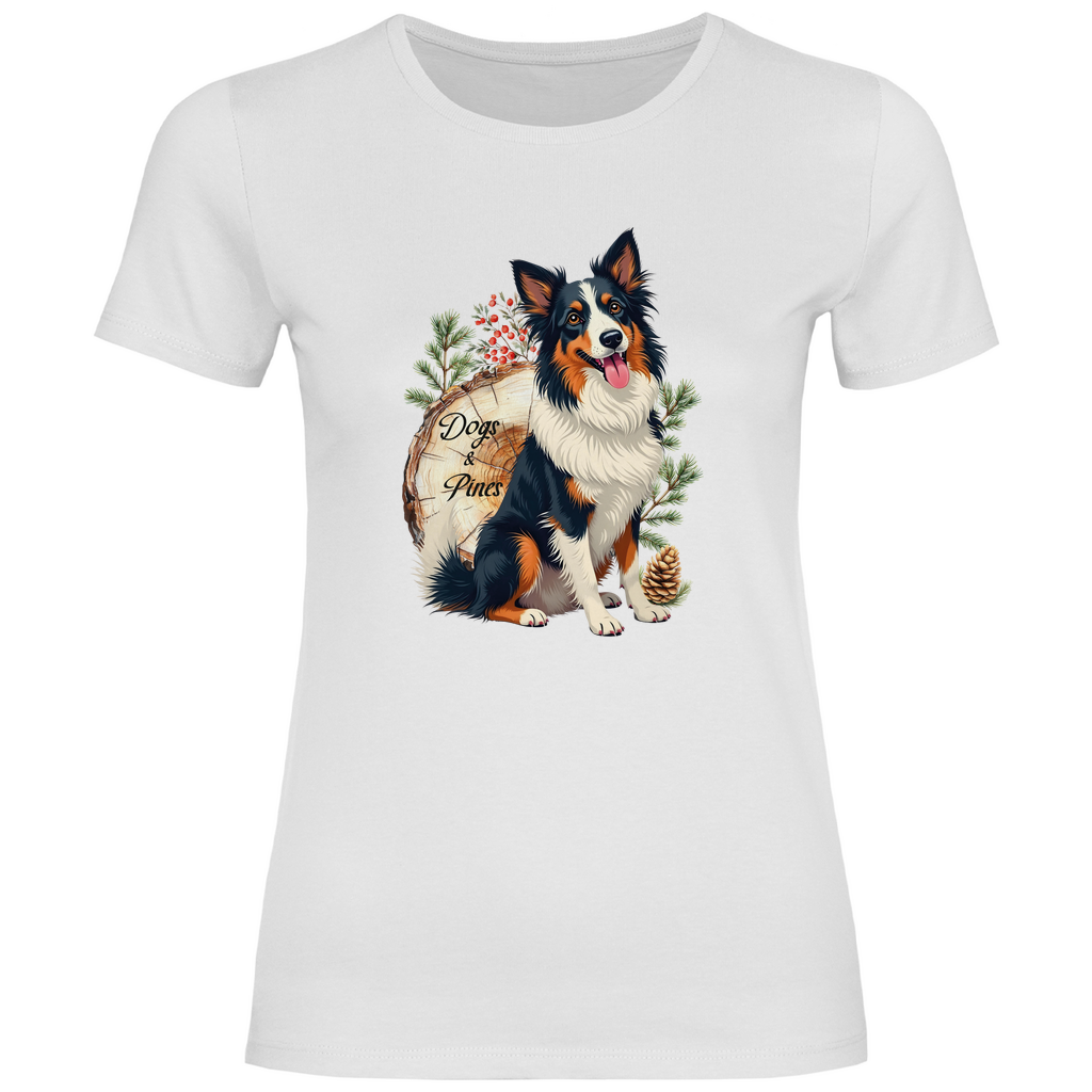 Dogs & Pines - T-Shirt für Damen-Weihnachten