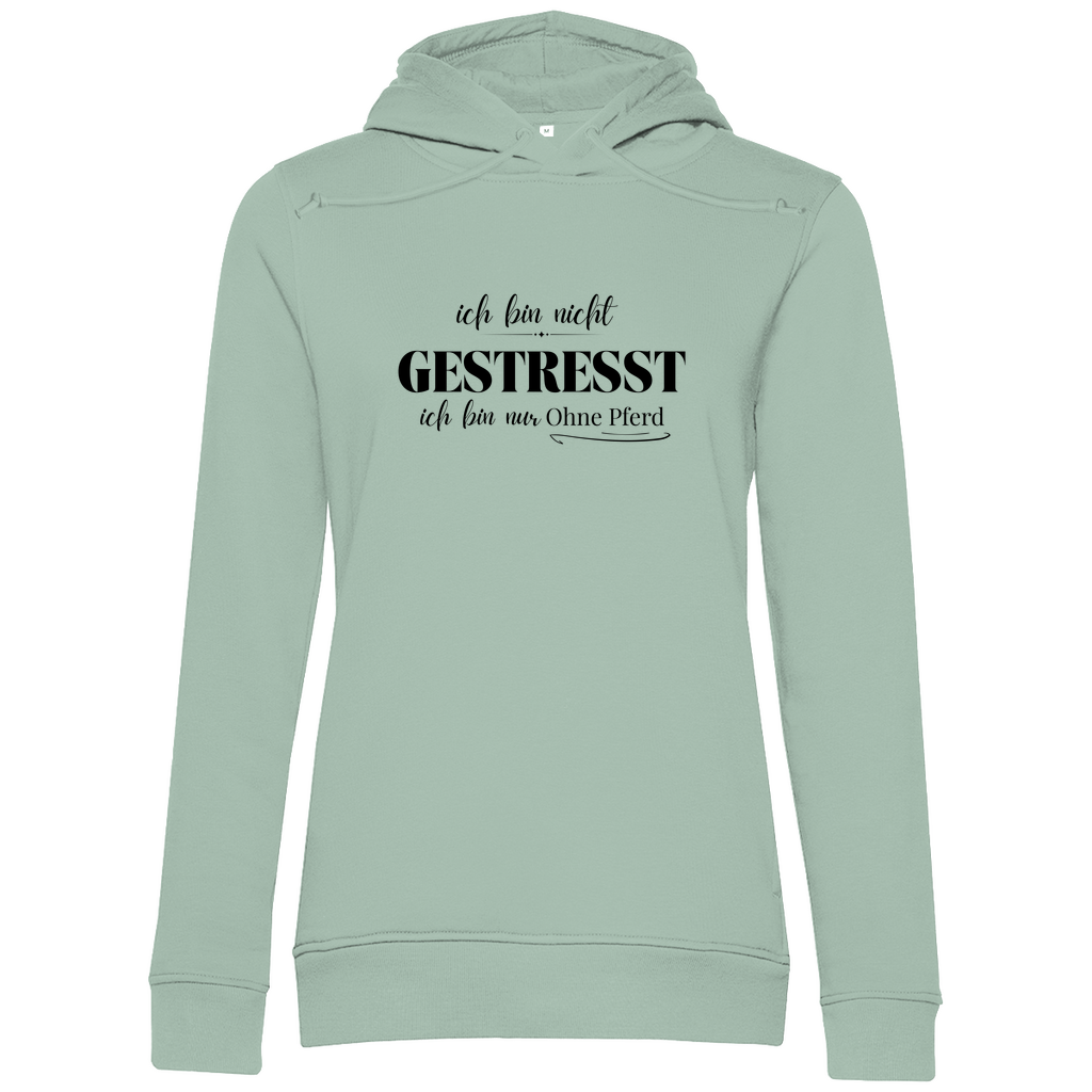 Ohne Pferd - Bio-Hoodie für Damen